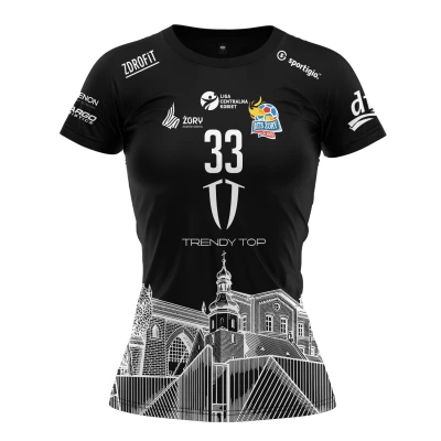 Koszulka Meczowa Damska MTS Trendy Top Żory Czarna 